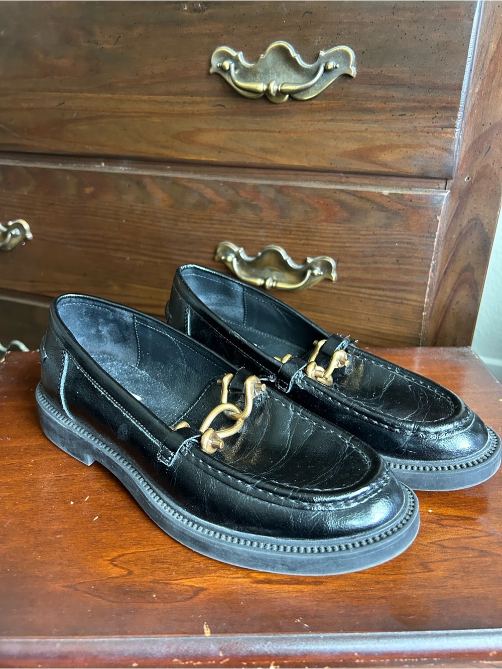 Steve Madden Loafers with Brass Buckle
